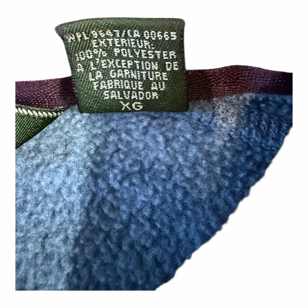 Eddie Bauer Vintage Style Zip Front Fleece Jacket Blue | Cozy Outdoor Core XL - Picture 7 of 7